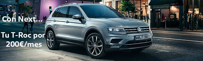 Volkswagen Tiguan Edition por 200€ al mes financiando con NEXT: