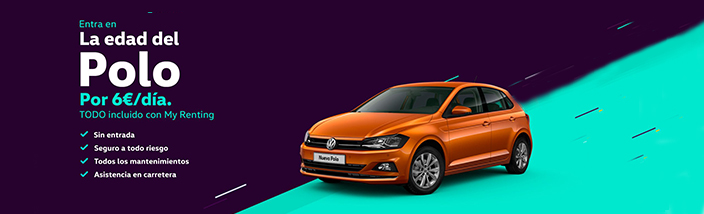 Nuevo Volkswagen Polo ahora por sólo 6€/día.