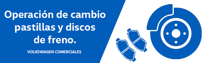 Volkswagen comerciales: Cambio de pastillas y discos de freno desde 199€*.