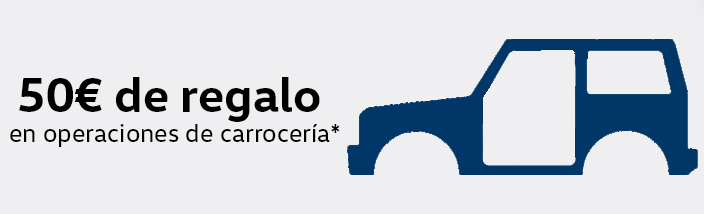 50€ de Regalo en Operaciones de Carrocería de tu Volkswagen*
